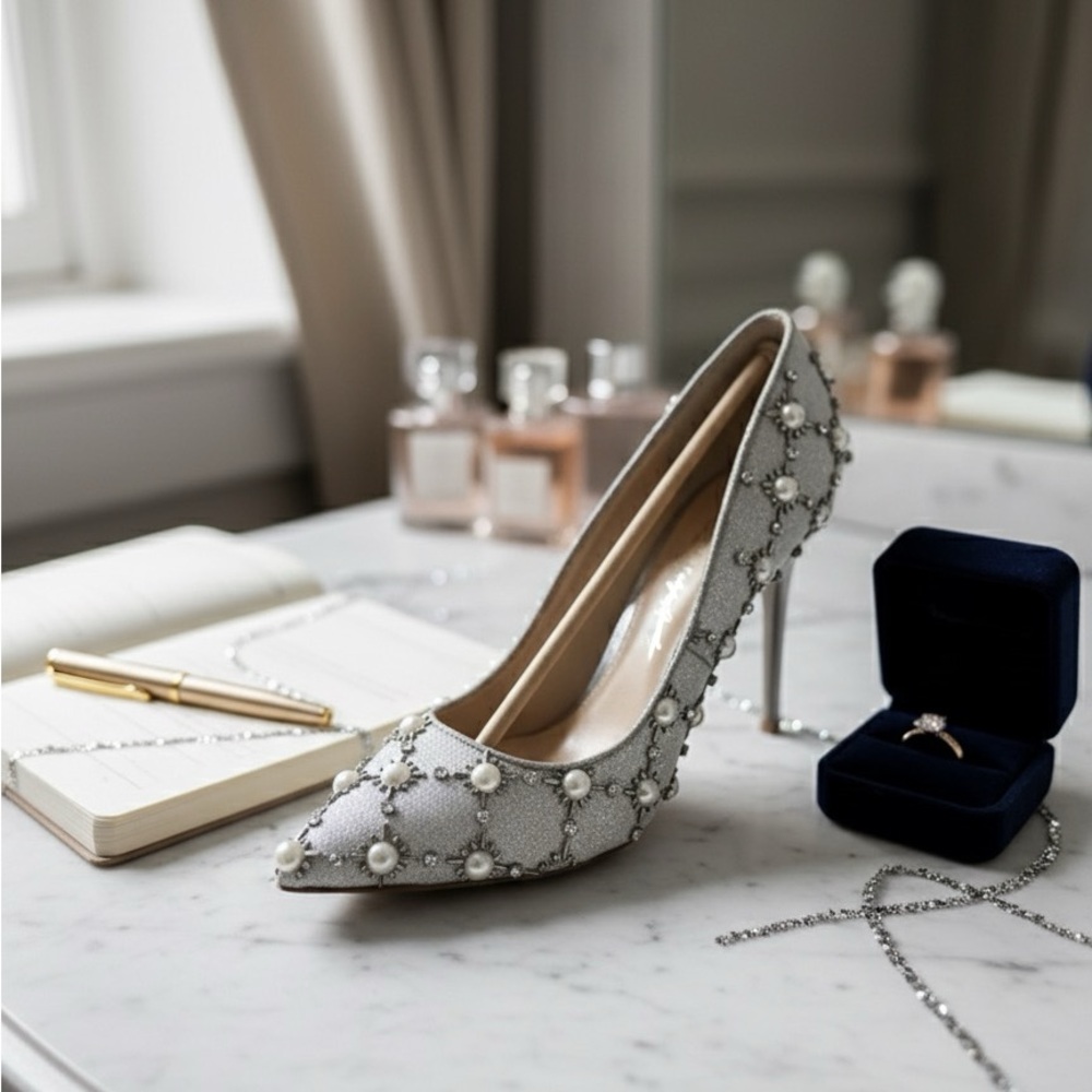 Betsy Johnson Elegant Pearl-Embellished Women's Heels